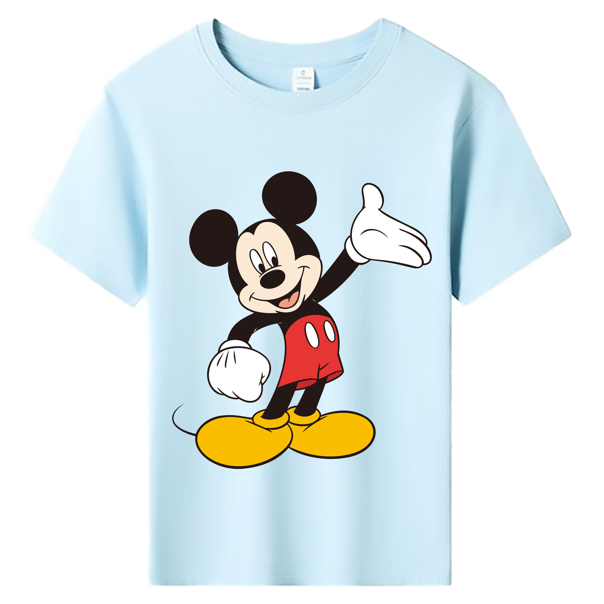 ミッキーマウス Mickey Mouse 綿100％キッズTシャツ（フロントプリント）